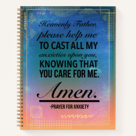 Spiral-Notebook mit einem Gebet für Angst Notizbuch