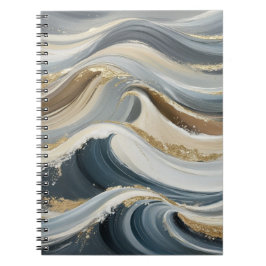 Spiral Notebook mit traumhaftem Wellendesign Notizblock