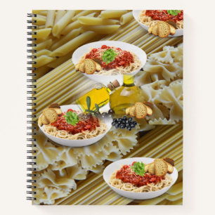 Spiral Notebook Pasta Olivenöl Brot Notizbuch
