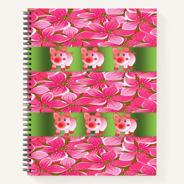Spiral Notebook Pig Notizbuch (Vorderseite)