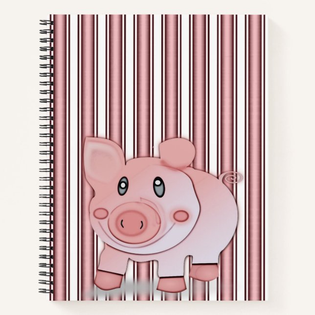Spiral Notebook Pig Notizbuch (Vorderseite)