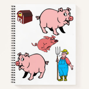 Spiral Notebook Pig Notizbuch