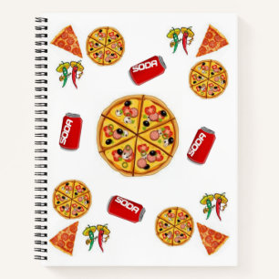 Spiral Notebook Pizza Notizbuch