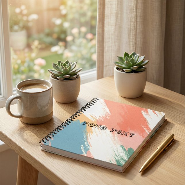 Spiral notebook retro stripe pastel colour notizblock (Von Creator hochgeladen)