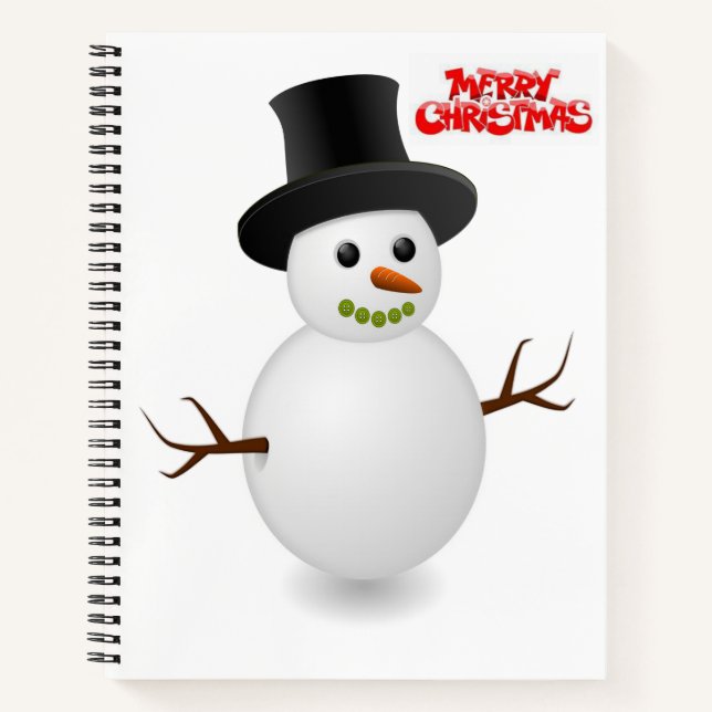 Spiral Notebook Snowman Notizbuch (Vorderseite)