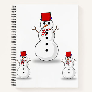 Spiral Notebook Snowman Notizbuch
