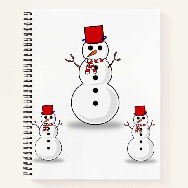 Spiral Notebook Snowman Notizbuch (Vorderseite)