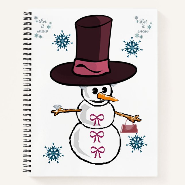 Spiral Notebook Snowman Notizbuch (Vorderseite)