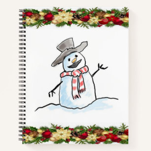 Spiral Notebook Snowman Notizbuch
