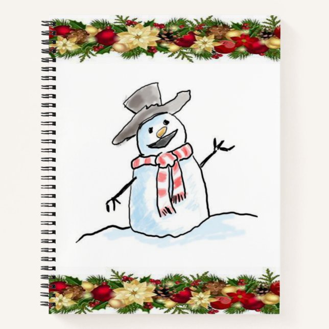 Spiral Notebook Snowman Notizbuch (Vorderseite)