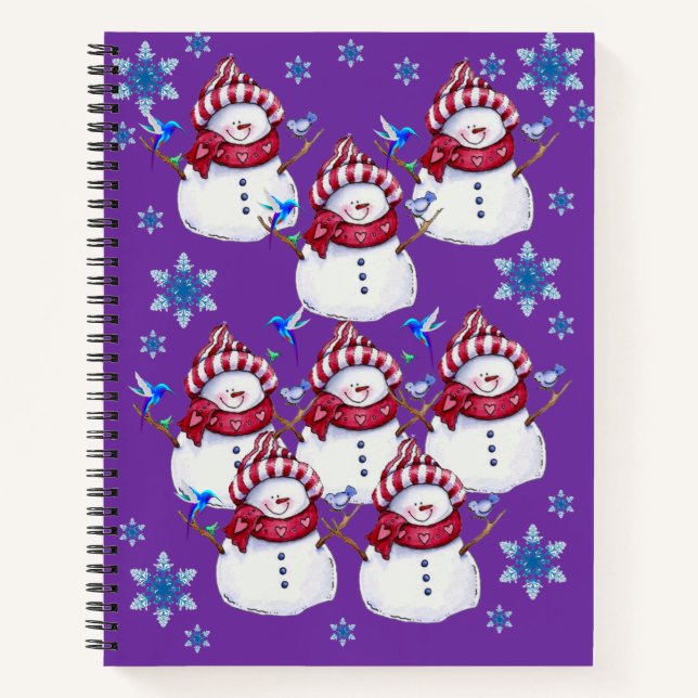 Spiral Notebook Snowman Notizbuch (Vorderseite)