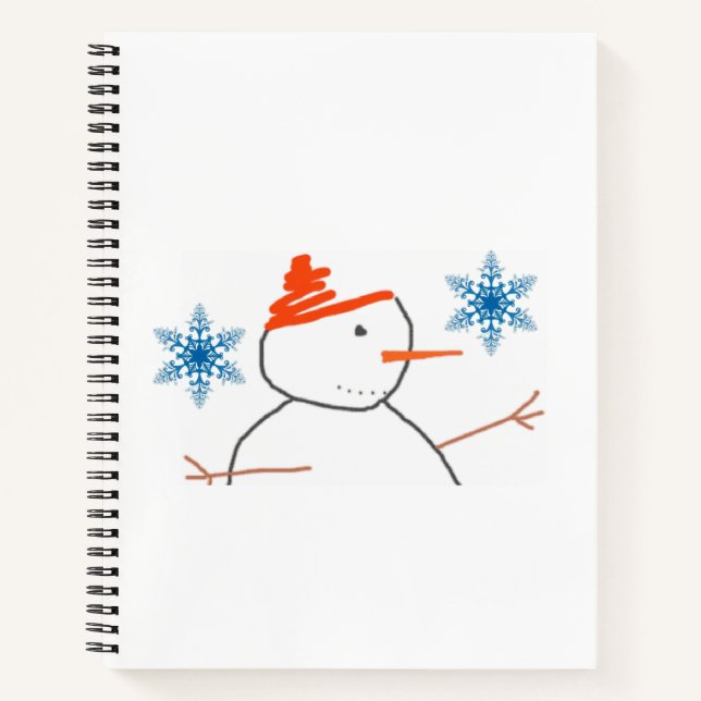 Spiral Notebook Snowman Notizbuch (Vorderseite)