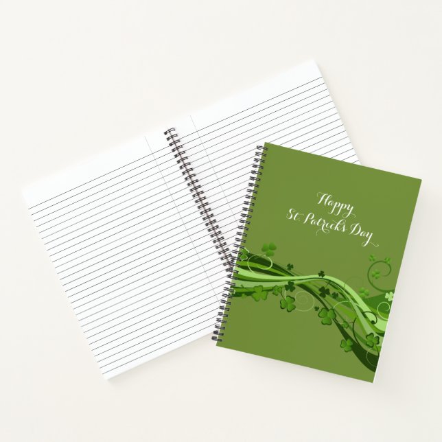Spiral Notebook St. Patrick's Day Floral Notizbuch (Innenseite)