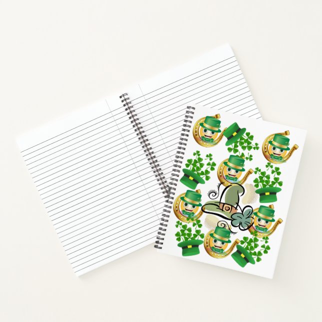 Spiral Notebook St. Patrick's Day Horseshoe Notizbuch (Innenseite)