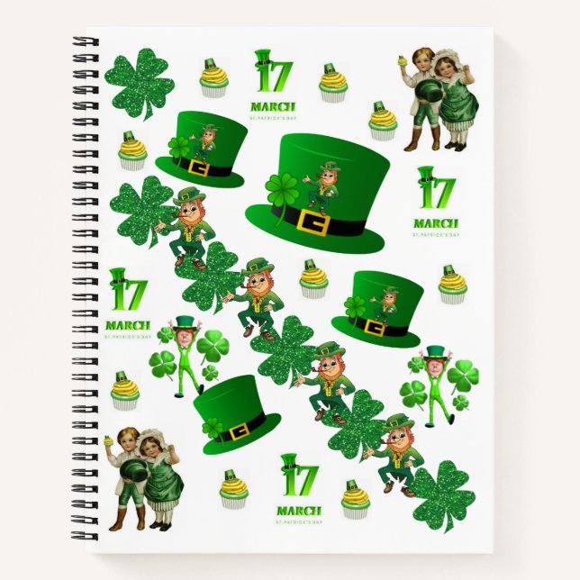 Spiral Notebook St. Patrick's Day Notizbuch (Vorderseite)