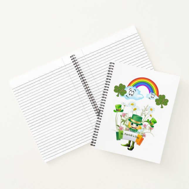 Spiral Notebook St. Patrick's Day Rainbow Notizbuch (Innenseite)