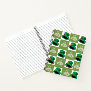 Spiral Notebook St. Patrick's Hats Hearts Notizbuch