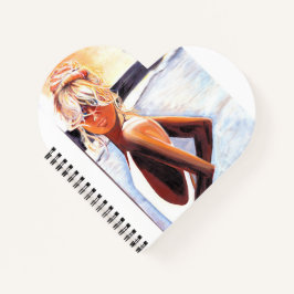 Spiral Notebook SUNSET BEACH GIRL Notizbuch