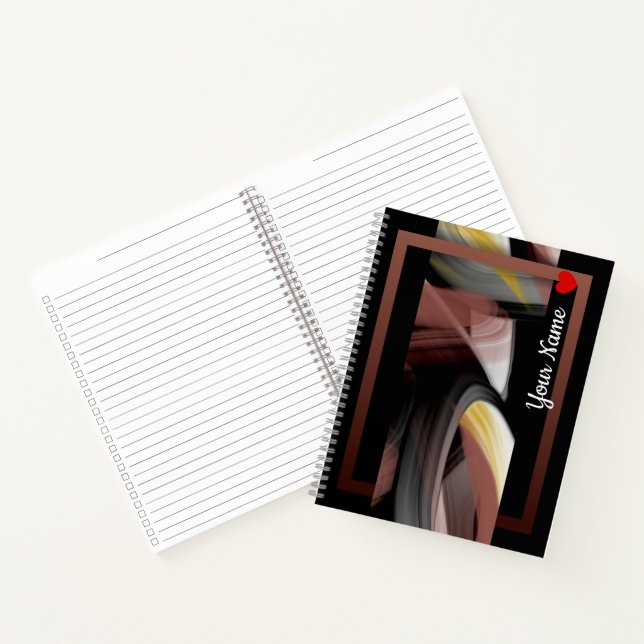 Spiral Notebook Trend Abstrakt Art Black Powdery Notizbuch (Innenseite)