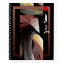 Spiral Notebook Trend Abstrakt Art Black Powdery