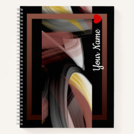 Spiral Notebook Trend Abstrakt Art Black Powdery Notizbuch
