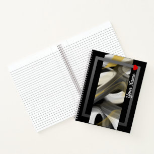 Spiral Notebook Trend Abstrakt Art Schwarz-weiß Notizbuch