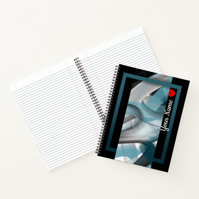 Spiral Notebook Trend Abstrakt Blue Ocean Notizbuch (Innenseite)