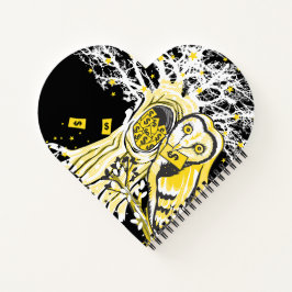 Spiral Notebook – Urban Tree Owl & Wealth Surreal Notizbuch