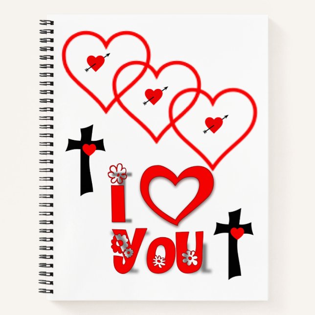 Spiral Notebook Valentine's Day Notizbuch (Vorderseite)