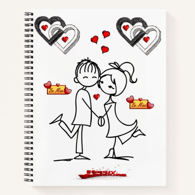 Spiral Notebook Valentine's Day Notizbuch (Vorderseite)