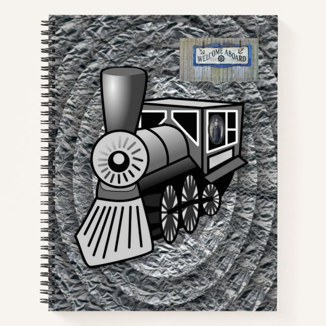 Spiral Notebook Vintag Train Notizbuch (Vorderseite)