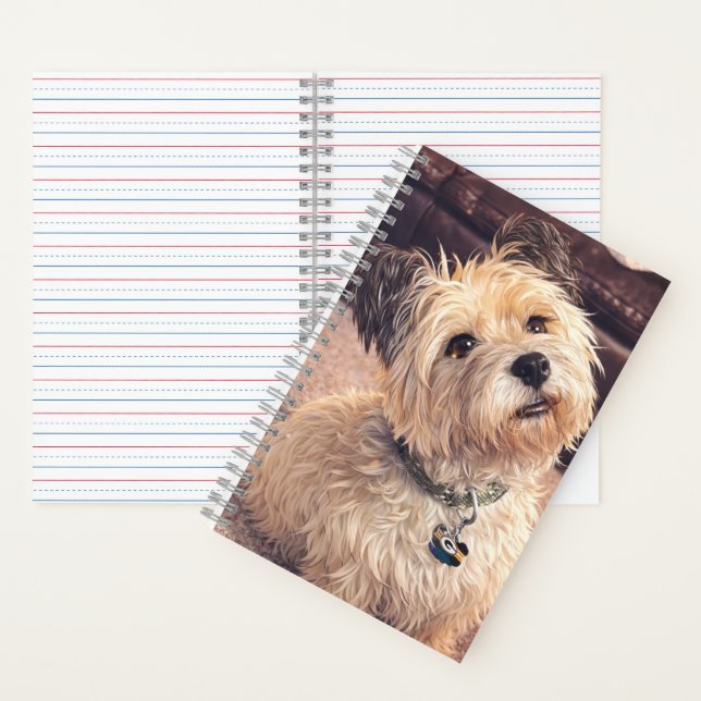 Spiral Notebook Waiting Terrier Dog Notizbuch (Innen)