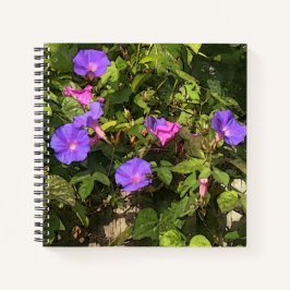 Spiral Notebook Watercolor Morning Glory Design Notizbuch