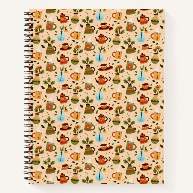 Spiral notebook with a vibrant cover featuring  notizbuch (Vorderseite)