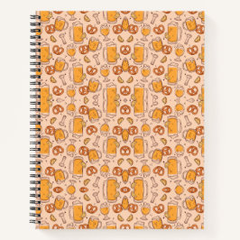 Spiral notebook with an orange pattern notizbuch