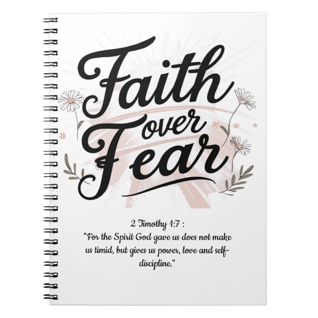 Spiral Notebook with Psalm 56:3-4 Bible Verse Notizblock (Vorderseite)