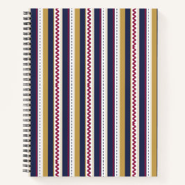 Spiral notebook with vertical stripes in navy blue notizbuch