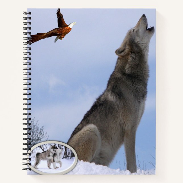 Spiral Notebook Wolf Notizbuch (Vorderseite)