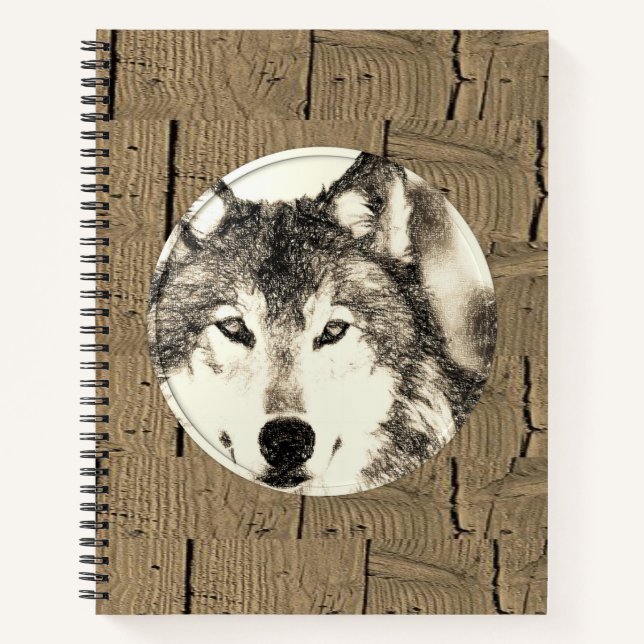 Spiral Notebook Wolf Notizbuch (Vorderseite)