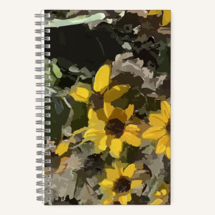 Spiral Notebook-Wüste Gelbe Blumen Notizbuch