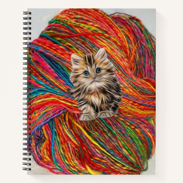Spiral Notebook Yarn Kitten Notizbuch (Vorderseite)