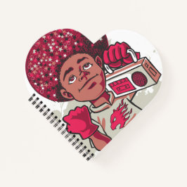 Spiral Notebook – YOUTH Power Afro & Boombox Urban Notizbuch