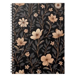 Spiral-Notebooks mit weißer Blume Notizblock
