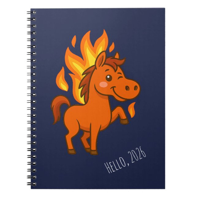 Spiral Notebooks with a red horse Notizblock (Vorderseite)