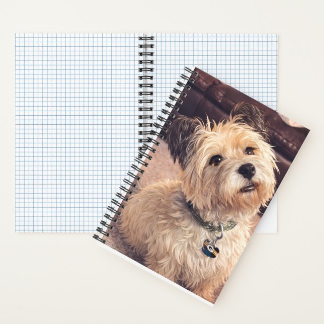 Spiral Notepad Cute Waiting Terrier Dog  Notizbuch (Innen)