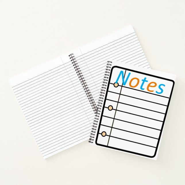 Spiral-Notizbuch-Farbinformationen Notizbuch (Innenseite)