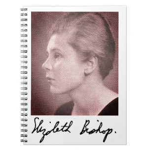 Spiral-Notizbuch mit Foto von Elizabeth Bishop Notizblock