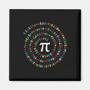 Spiral Numbers Pi Ratio Lehrer und Pi-Tag des Schü Magnet