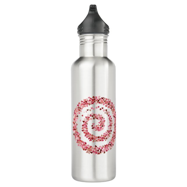 Spiral of Love Hearts Edelstahlflasche (Rechts)