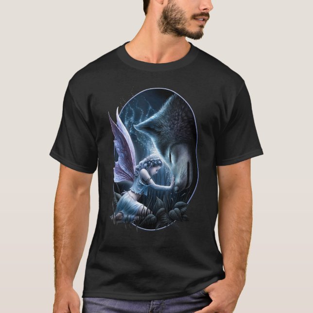 Spiral Original - Sacred Bond - Fairy and Wolf T-Shirt (Vorderseite)